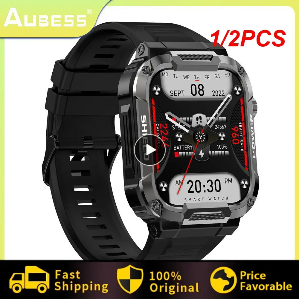 

1/2 шт., мужские водонепроницаемые умные часы с фитнес-трекером