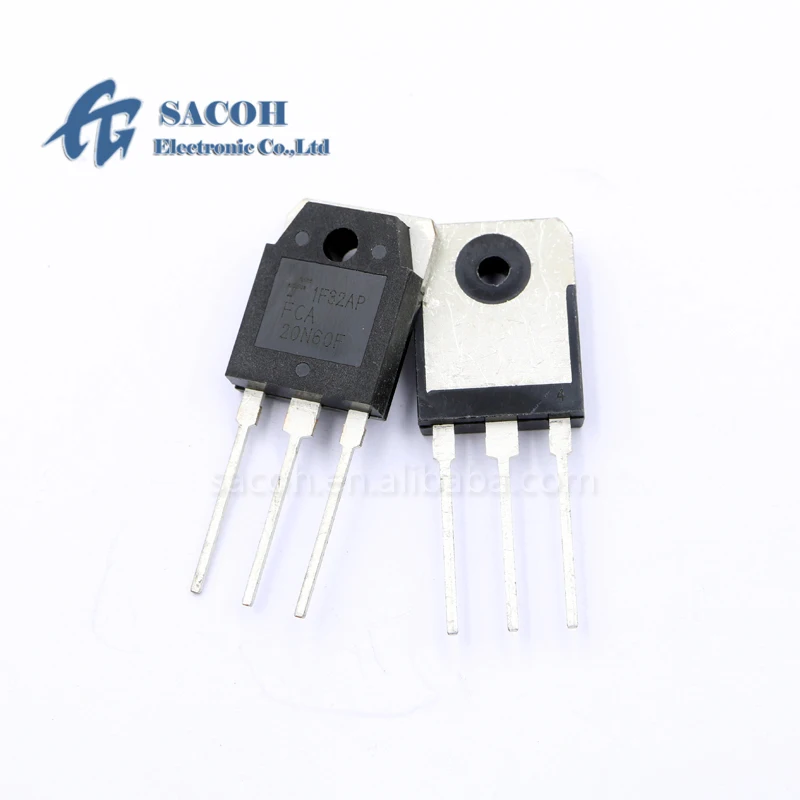 

10Pcs FCA20N60F or FCA20N60S or FCA20N60 or FCA22N60N TO-3P 20A 600V Power MOSFET Transistor