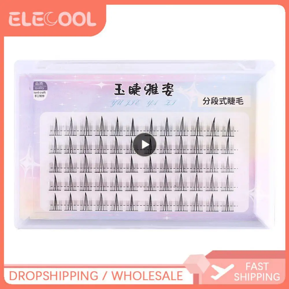 

Double Density Nature Eyelash Pointed Tail Style Wear Zero Weight Five Rows Simulated Version Makeup Interlaced And Coherent