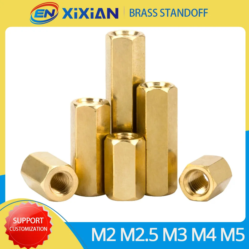 

Hex Brass Standoff Spacer M2 M2.5 M3 M4 M5 Copper Pillar PCB Boards Computer Motherboard Column Rack Stud Hexagon Bolt Screw Nut