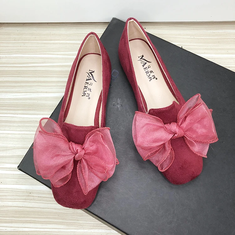 

Женские однотонные туфли на плоской подошве, черные удобные туфли на мягкой подошве, с шелковым бантом, Размеры 33-43, для летнего сезона