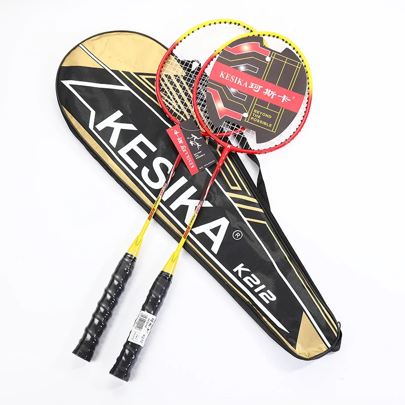 

2pcs Professional Badminton Rackets Set Family Couples Double Badminton Racquet Ferroalloy High Quality Playing Badminton -40