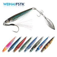 2022 new metal bass sea lures rotating blade spinner 10g15g20g30g40g shore cast jigging spoon saltwater jigging fishing tackle