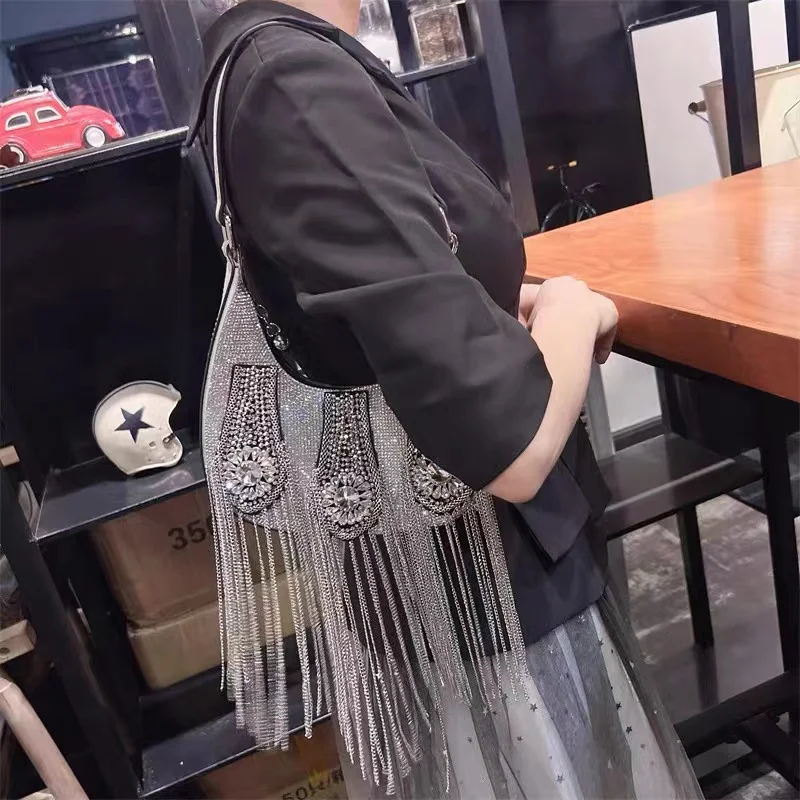 Роскошная дизайнерская вечерняя сумка с кристаллами и блестящими бриллиантами