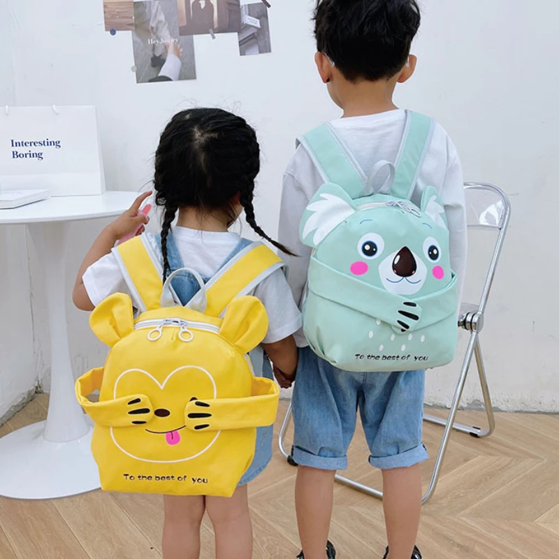 

Cute Naughty Animal Koala Monkey Children Schoolbags In Kindergarten Magnet Forest Series Lovely Girl Boy Backpack Drop Dripping