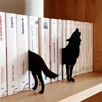 black acrylic silhouette for shelves decorative animal silhouette for bookshelf universal book separator dividers for home decor