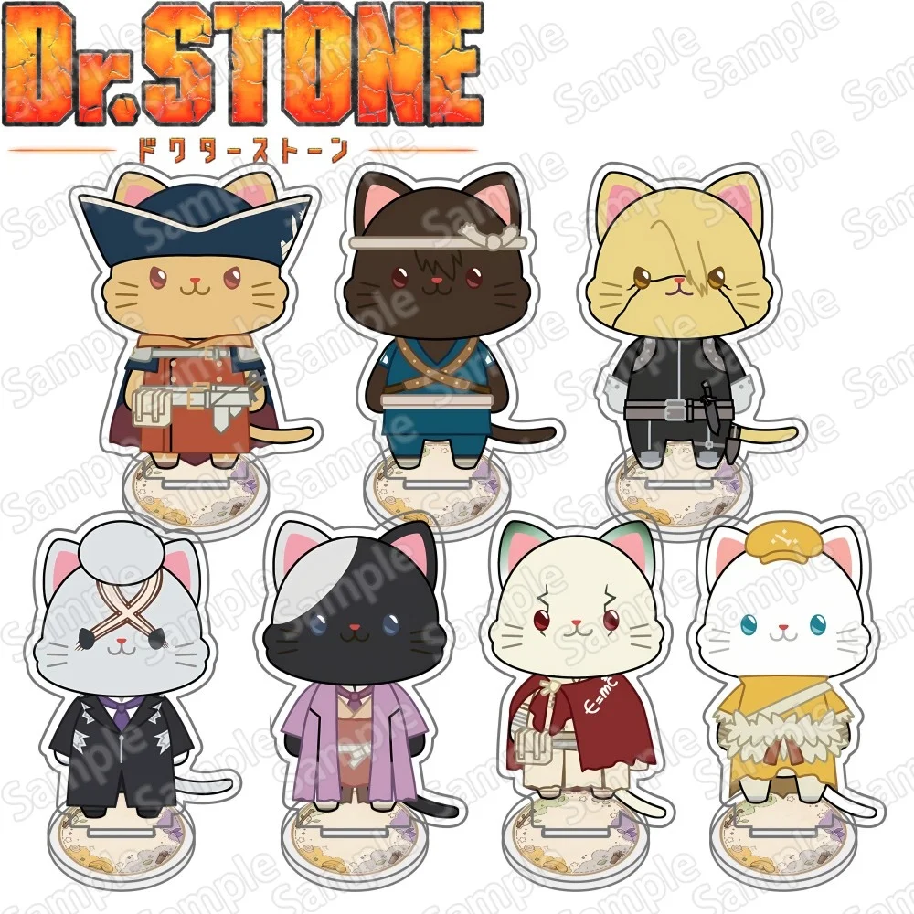 Фото Аниме Dr. Stone Ishigami Senkuu Dr.xeno Snyder Новый акриловый брелок-подставка в кошачьем стиле, коллекционный товар, украшение для стола, подарок. №1