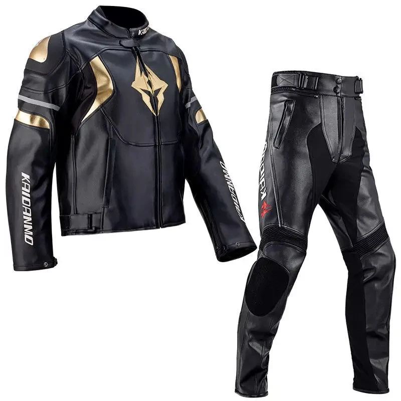 KAIDANMO куртка мотоциклиста локомотивный костюм Hump Racing кожаная водонепроницаемая