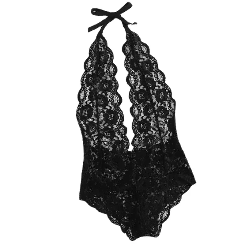 Боди с V-образным вырезом эротическое нижнее белье трико Сексуальное цветочное