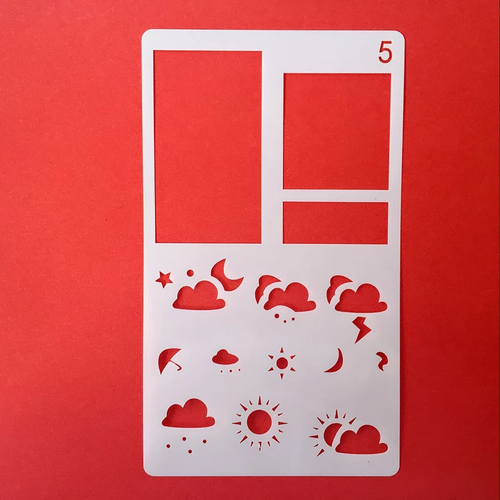 

30PCS Set Journal Stencil Plastic Planner Kit Journal Notebook Diary Scrapbook DIY Drawing Template Tool