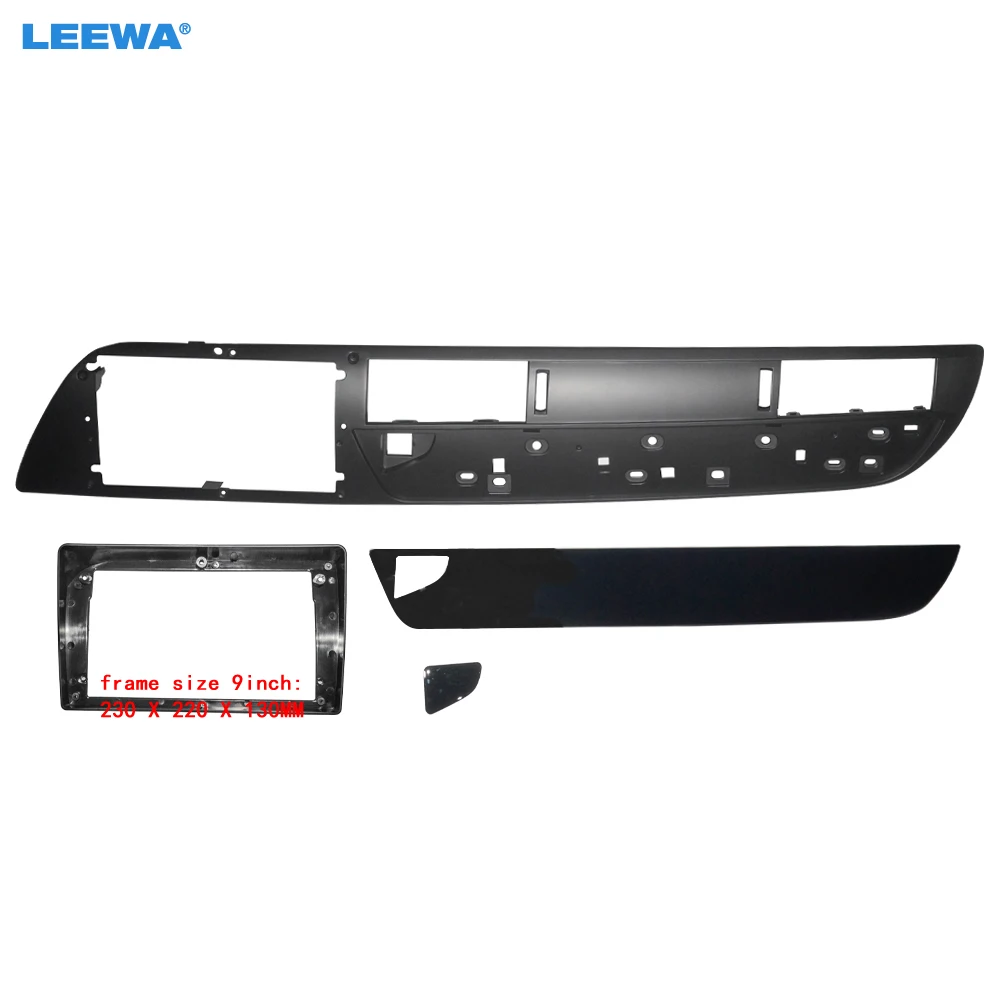 

LEEWA Car Audio 9" Big Screen DVD Fascia Frame Adapter For Citroen C5 (LHD,10-16) 2Din Dash Installation Panel Frame Kit #CA7529