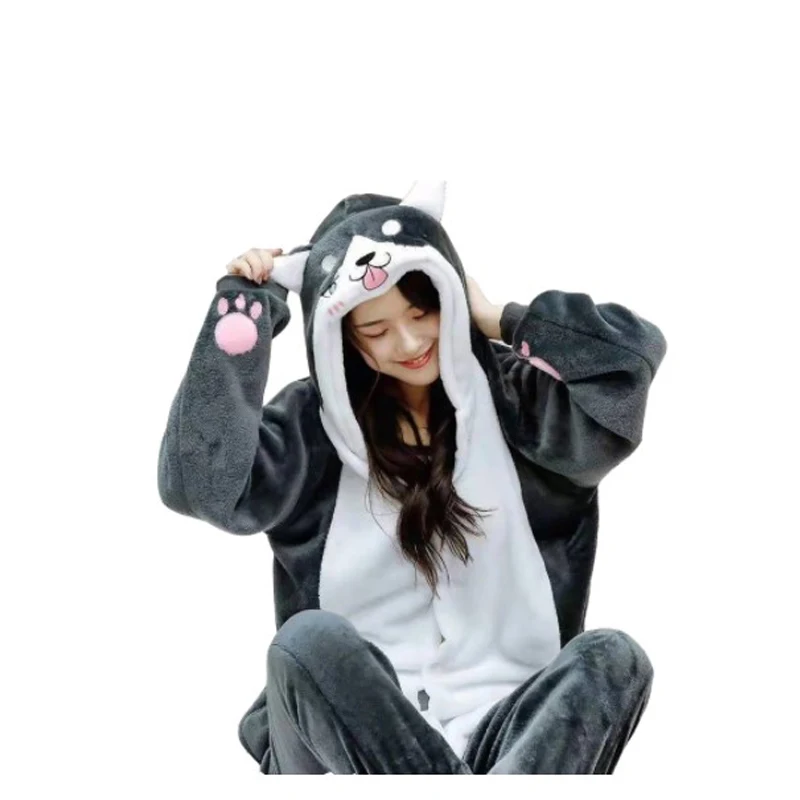 

Anime Adult Unisex Husky Kigurumi Pijamas Women's And Men's Jumpsuit, Warm Winter Clothing For Dog Cosplay Roupas