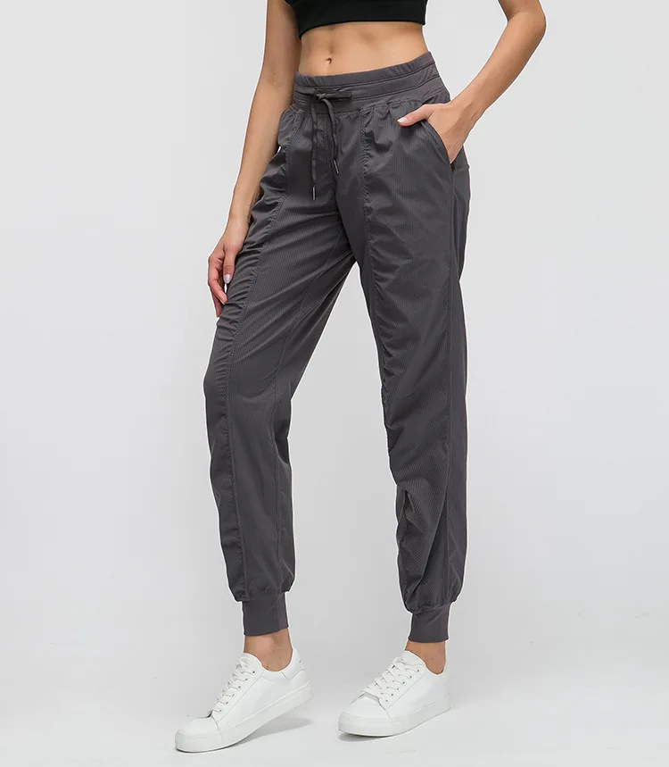 With Logo Drawstring Jogger Boot Cut Pants Sports Trousers  Wide Leg Women Yoga Quick Dry Athletic Gym Running Exercie Trousers
