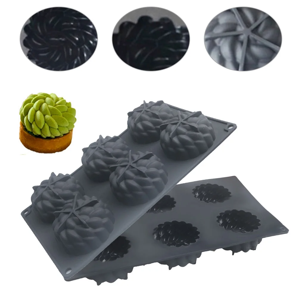 

6 Cavity Santa Ana Flowers Mousse Silicone Mold Baking Pan Bakeware Kitchen Tool For DIY Soap Jelly Pastry Dessert Cake Tools