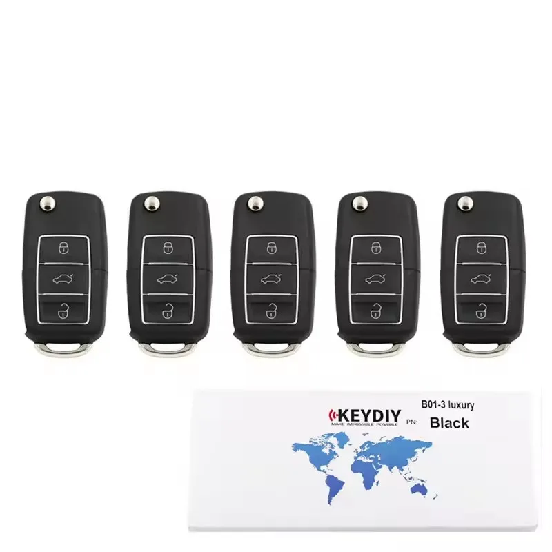Фото 1-5 шт. KEYDIY KD B01 3 кнопки роскошный черный KD дистанционный ключ от машины для программатора KD900/MINI/KD-X2 серии B универсальное управление B01-3 №3