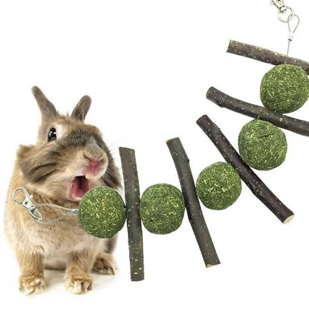 

Toy for Rabbit HOT SALES!!! Teeth Cleaning Molar Snacks Chew Stick Grass Ball Hamster Rat