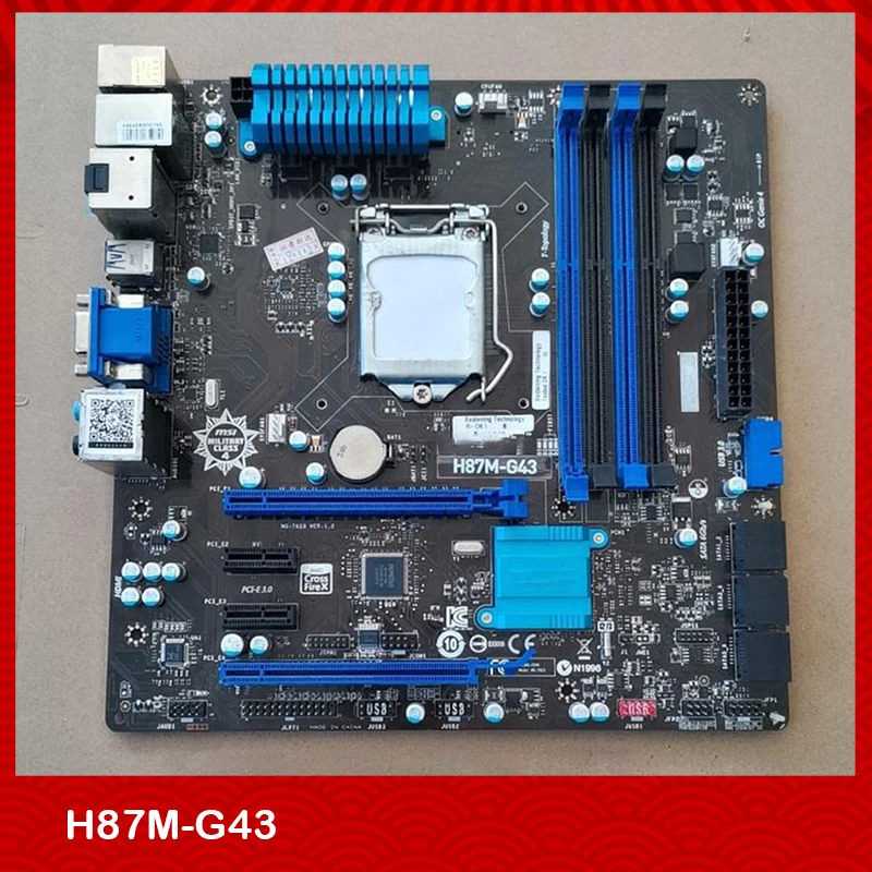 

Original Desktop Motherboard For Msi H87M-G43 LGA1150 DDR3 64GB SATA3 PCI-E3.0 USB2.0/3.0 DVI+VGA+DisplayPort Fully Tested