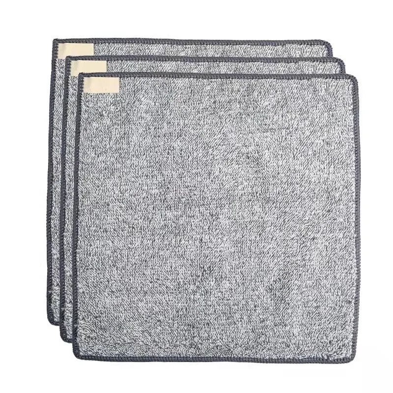 

Japanese-style bamboo charcoal fiber thickened absorbent dishcloth
