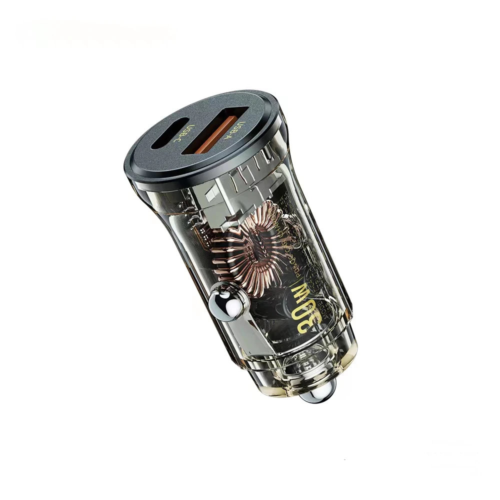 

New Release PD QC 3A Technology Smart Transparent Digital Display Wireless Charger 80W Type -C Fast Charging Car Charger