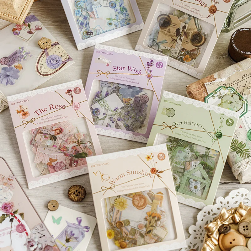 

30pcs/pack Kawaii Stationery Stickers Vintage Character Series Diary Planner Decorative Stickers Scrapbooking Craft Stickers