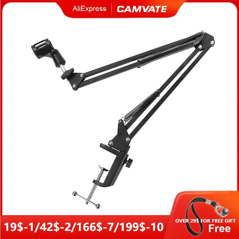 

CAMVATE Studio Condenser USB Computer NB-35 Microphone Kit With Adjustable Scissor Arm Stand Shock Mount for YouTube Voice