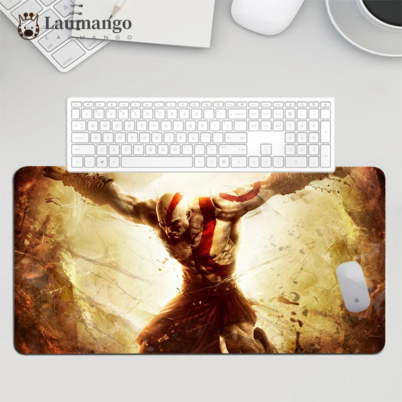 

Mouse Ped Anime God of War Computer Desk Rubber Keyboard Gaming Accessories Office Tables Mousepad Gamer Mause Pad Extended Mat