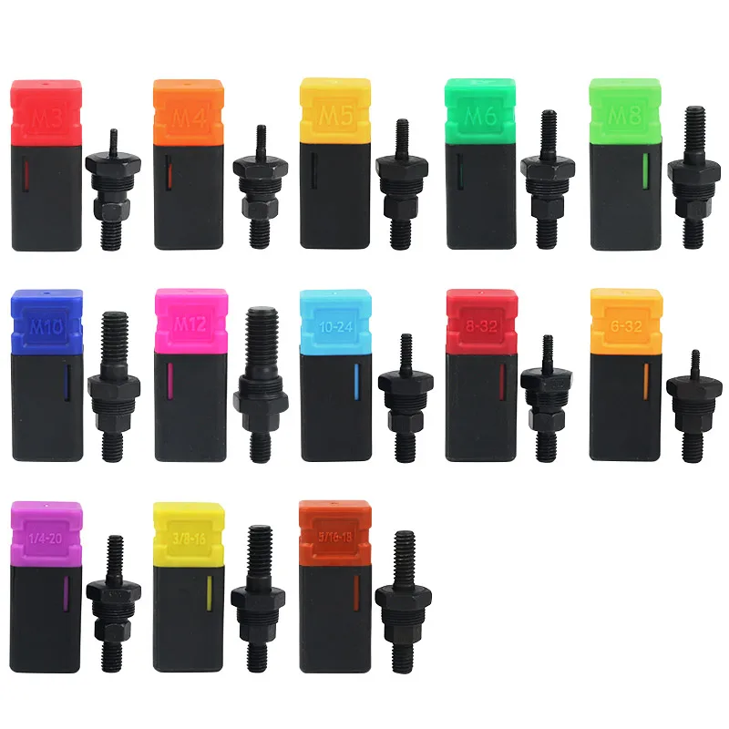 

M3-M12 6-32 8-32 10-24 1/4-20 5/16-18 3/8-16 1/2-13 Riveter Gun Part Threaded Mandrel for Hand Nut Rivet Guns Tool Accessories