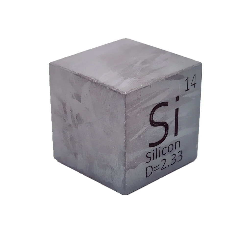 

25.4mm Silicon Cube Metal 1 Inch Density Cube 99.9999% Pure For Element Collection