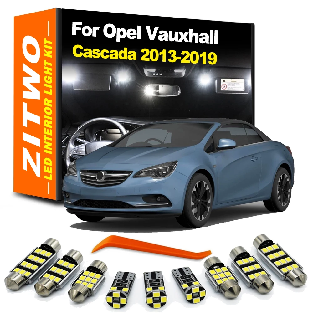 

Комплект светодиодных ламп для салона Opel Vauxhall Cascada 2013, 2014, 2015, 2016, 2017, 2018, 2019, CAN-шина без ошибок, 11 шт.