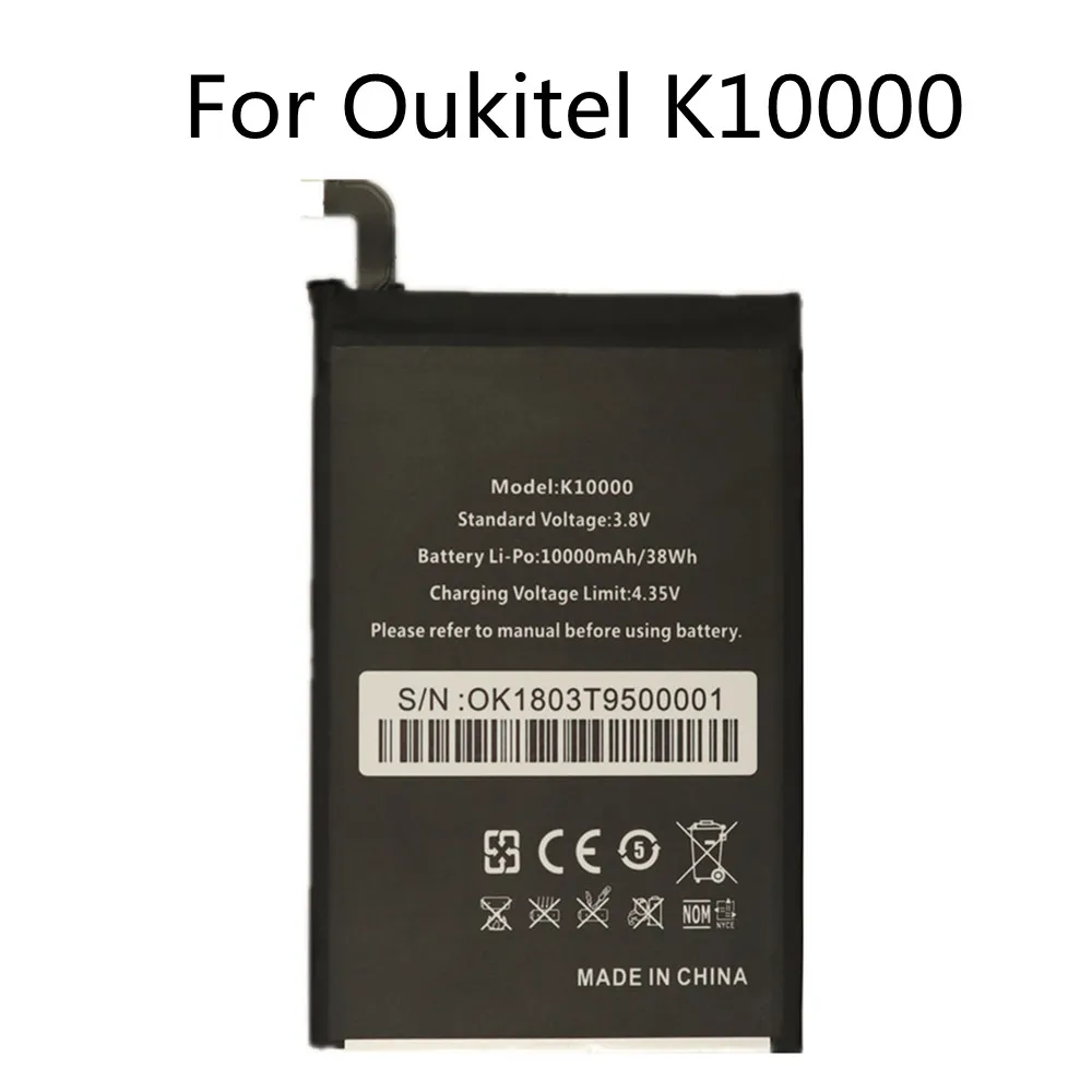 

Новый оригинальный аккумулятор k10000 для телефона Oukitel K10000, Высококачественная батарея 10000 мАч, запасные батареи