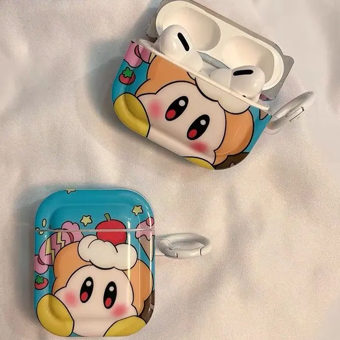 

For Airpods 1/2 Pro Earphone Case Anime Waddle Dee Star Kabi Kirby with Keychain Cartoon Cute Series Headphone Cover Girl Gifts