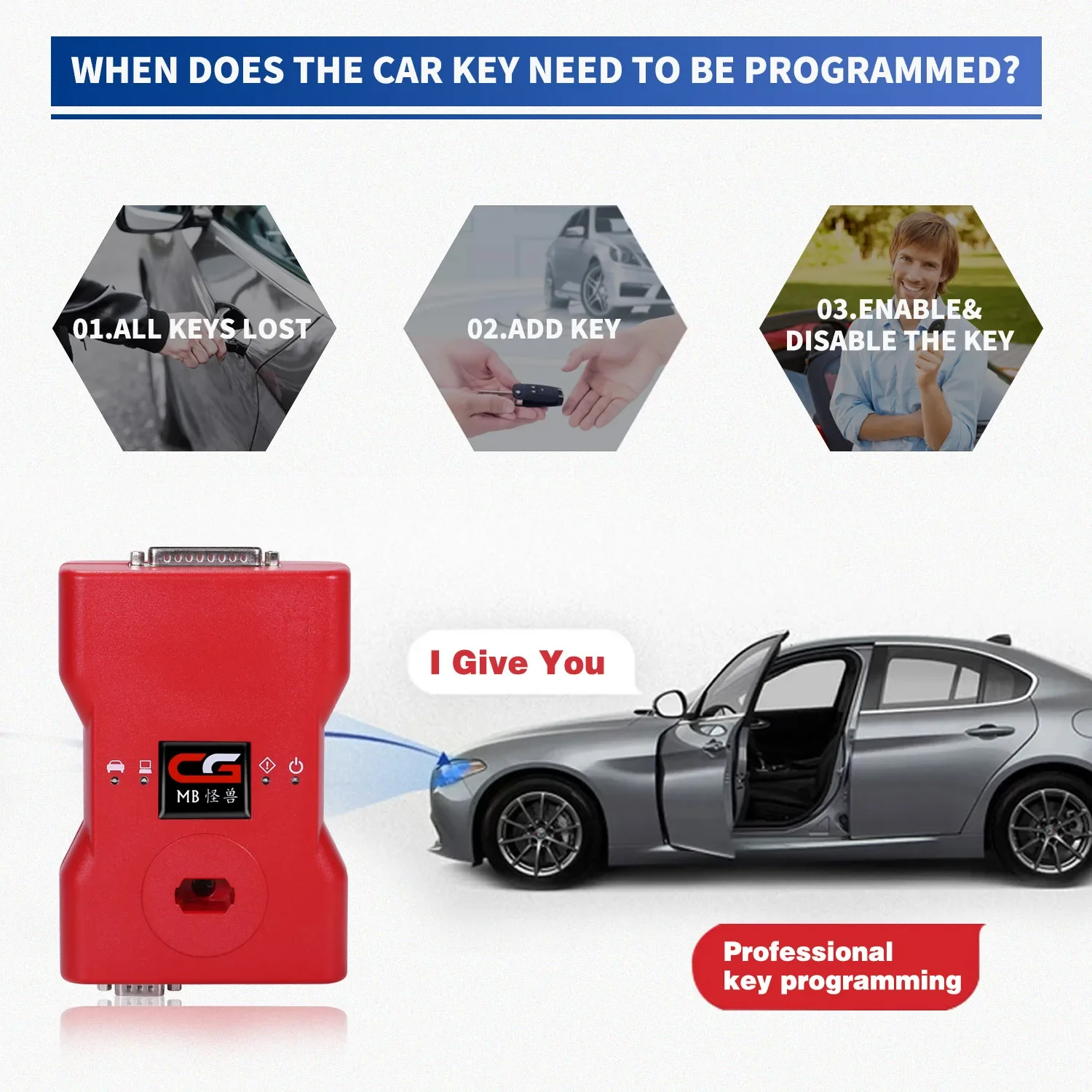 Машина для программирования ключей всех автомобилей CGDI MB Ben-z Автоматический