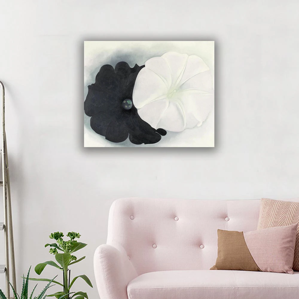 Джорджия о'keeffe черная Petunia и белая утренняя слава фотография на холсте