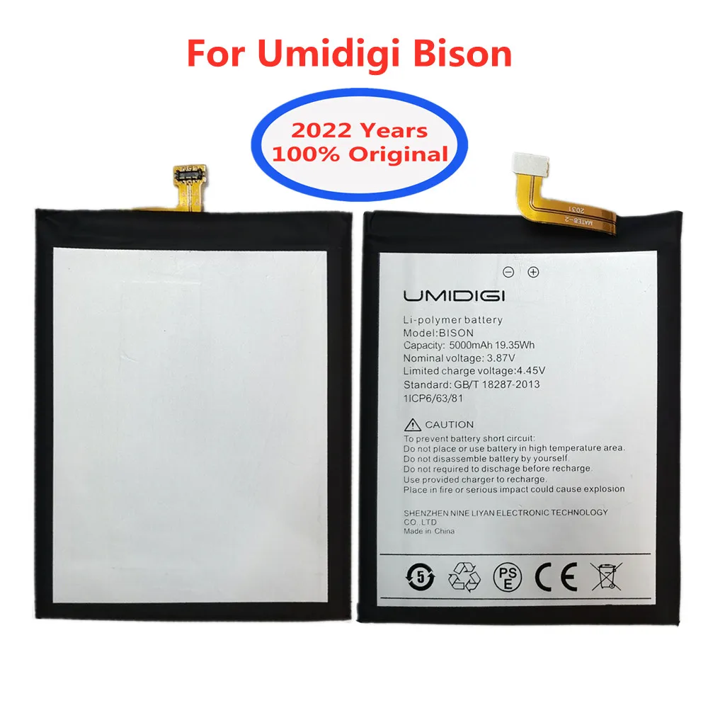 

2022 100% оригинальный аккумулятор Bison для UMI Umidigi Bison, батарея для сотового телефона 5000 мАч, запасные части, аксессуары для телефона, аккумулятор...