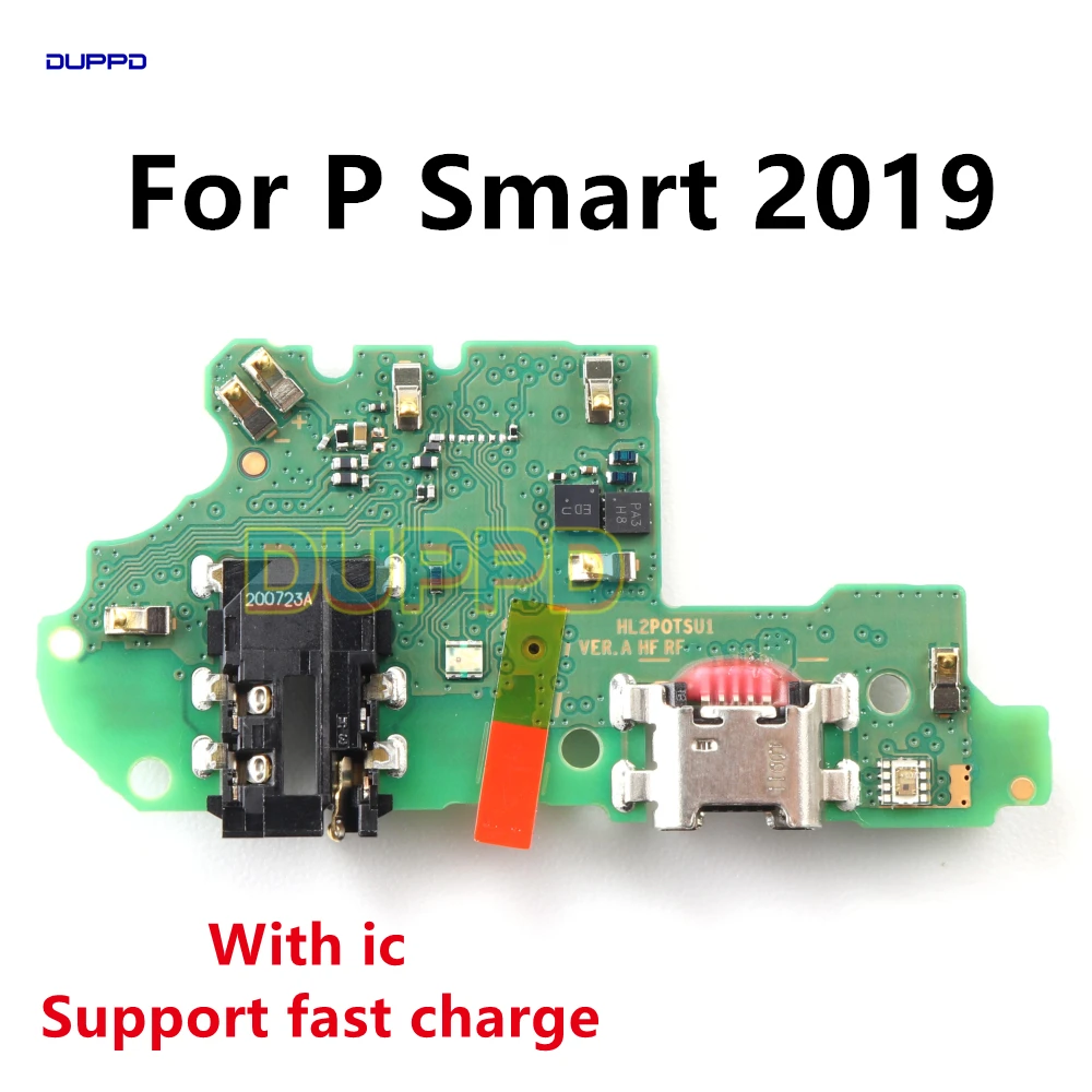 Фото USB-порт для зарядки, гибкий кабель-разъем для Huawei P Smart 2019, гибкий кабель для зарядки и микрофона для PSmart 2019 №2