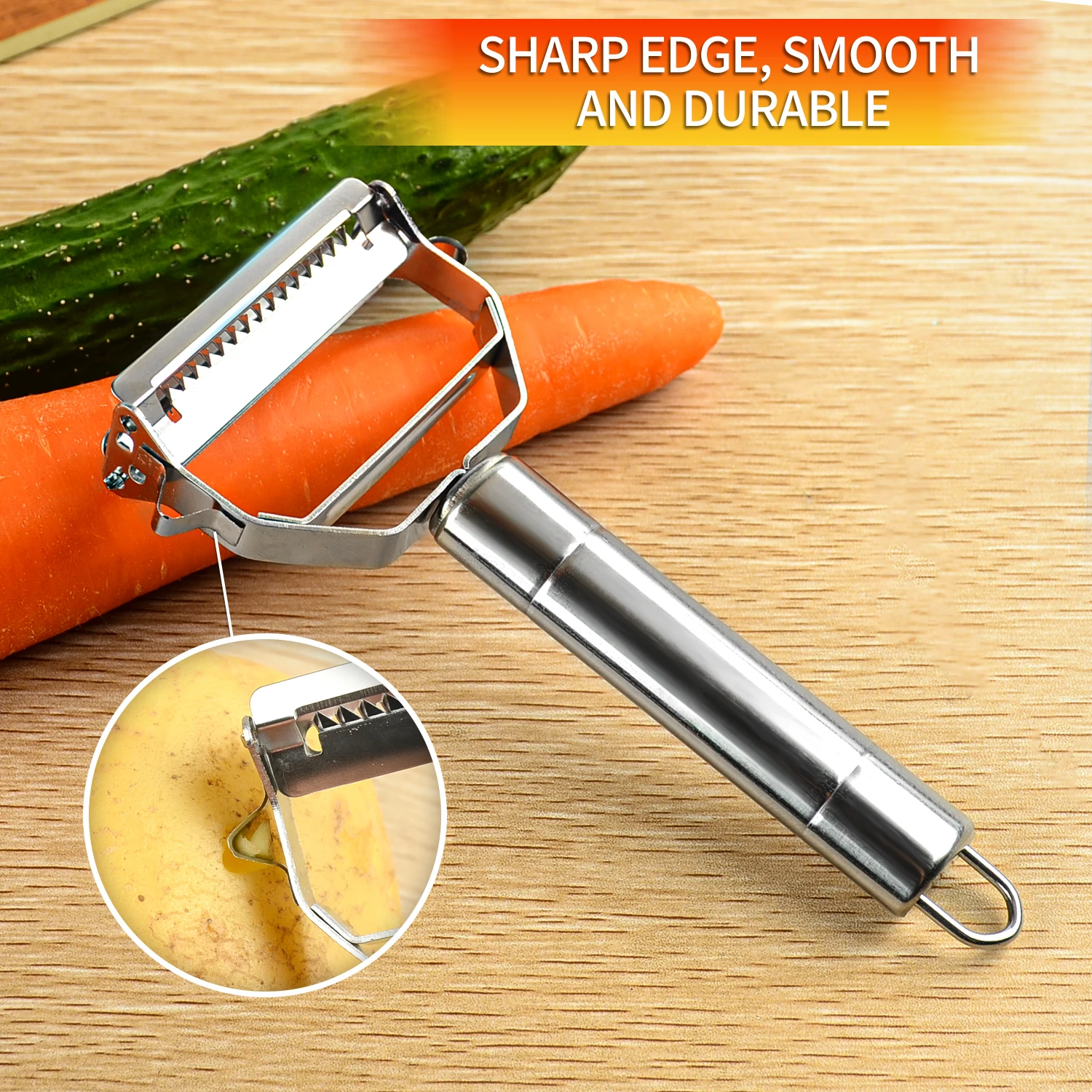 Stainless Steel Peeler Fruit Vegetable Melon Potato Carrot Cucumber Multifunction Grater Julienne Peeler Slice Home Kitchen Tool