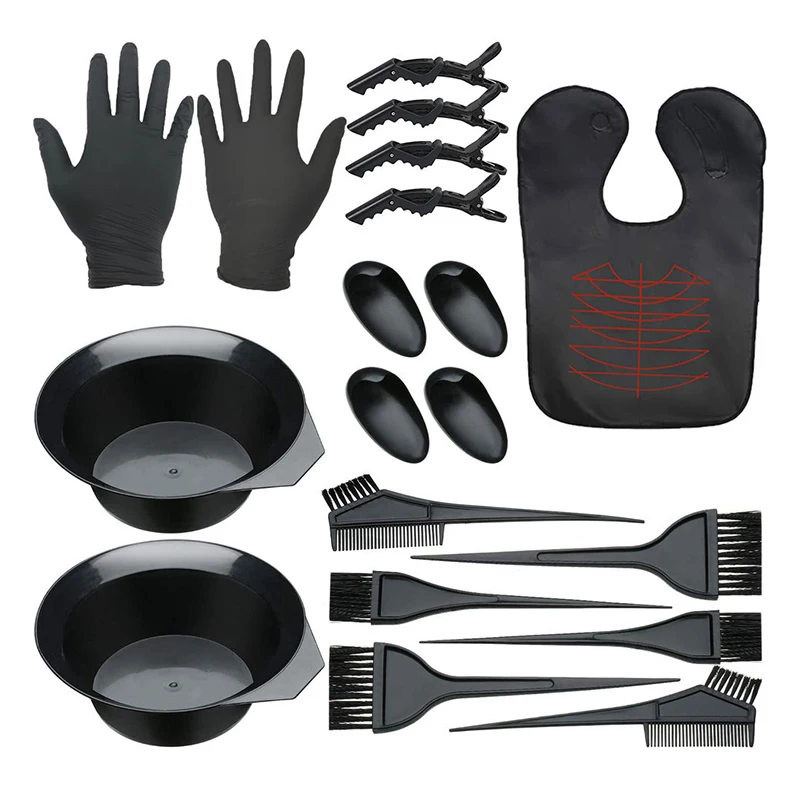 

Hair Dye Kit,Hair Dye Brush And Bowl Set For DIY Hair Coloring Bleaching, Salon Hair Dye Kit With Hair Cutting Cape