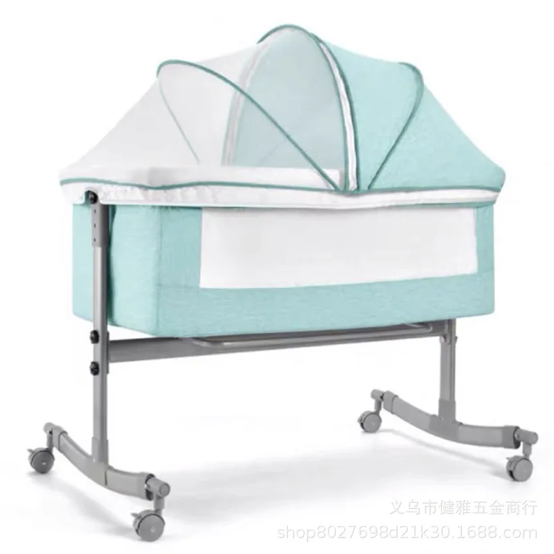 

Multifunctional Baby Cribs For Newborns Roller Crib Splicing Big Bed Side Bed Can Lift Crib