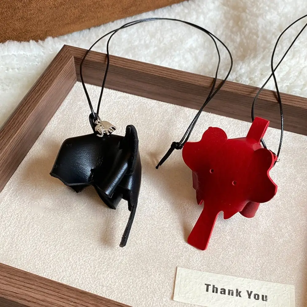 Модное ожерелье со слоном из искусственной кожи регулируемый узел универсальная