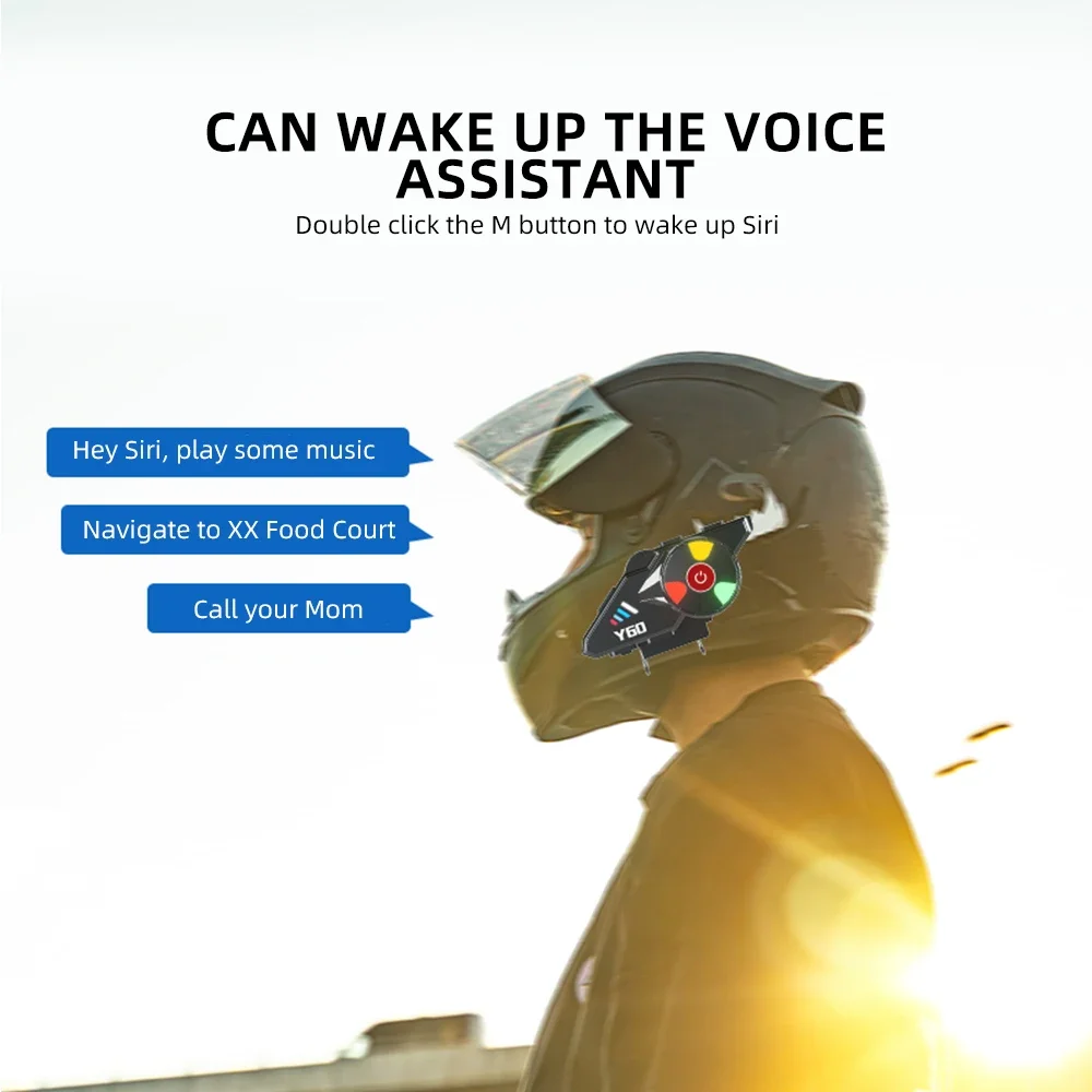 Водонепроницаемая Bluetooth-гарнитура для мотоциклетного шлема с шумоподавлением и