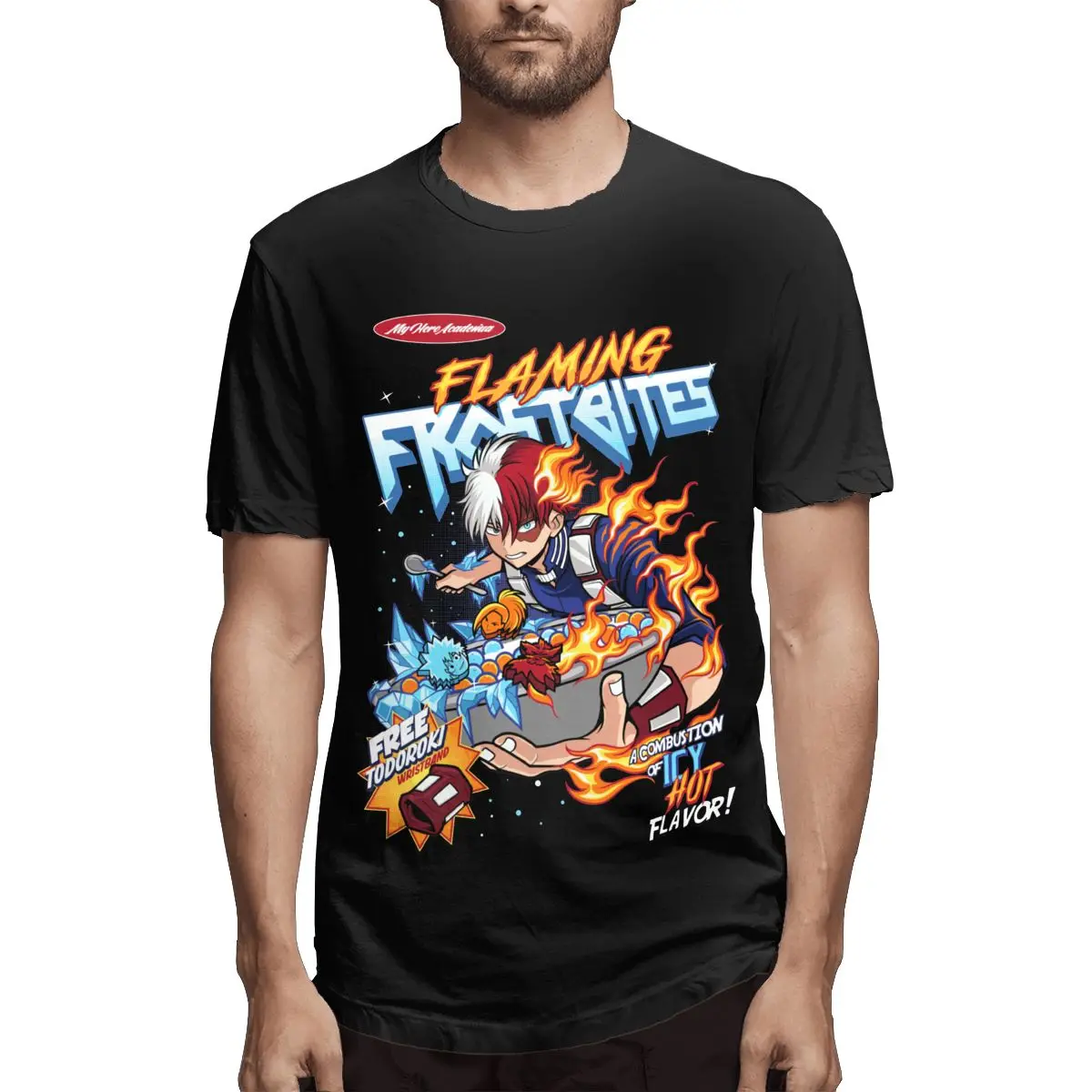 

Женская футболка с рисунком зимних холодов, трендовая футболка с надписью «My Hero Академия», 100 хлопок, уличная одежда, футболки с круглым выре...