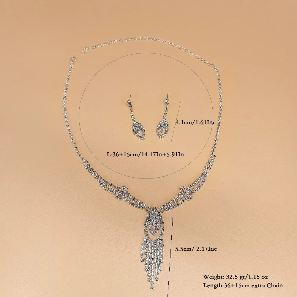 Новый комплект ювелирных изделий в европейском стиле из трех предметов ожерелье