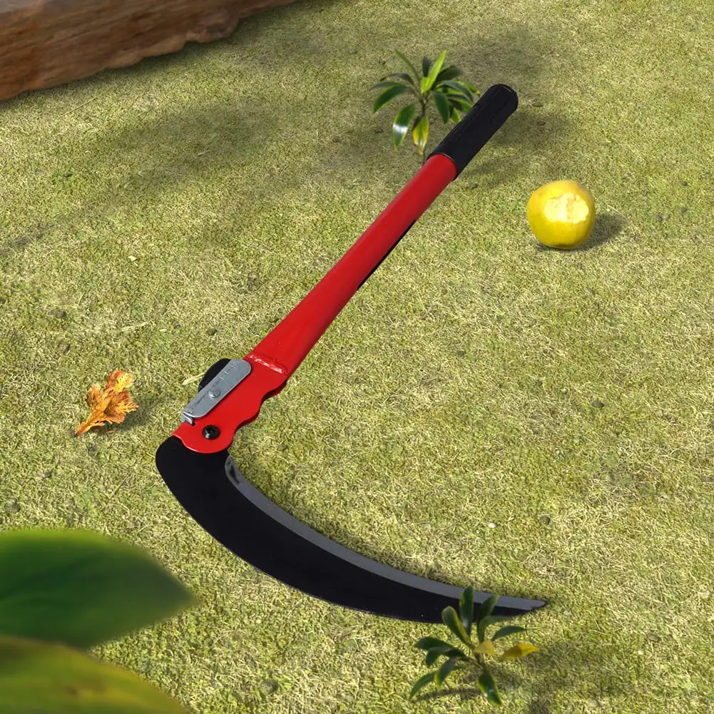 

Agricultural Long Handle Folding Sickle Cutting Wheat Lawn Mower Gardening Grass Weeding Knife Farm Scythe Sickle Garden Tools