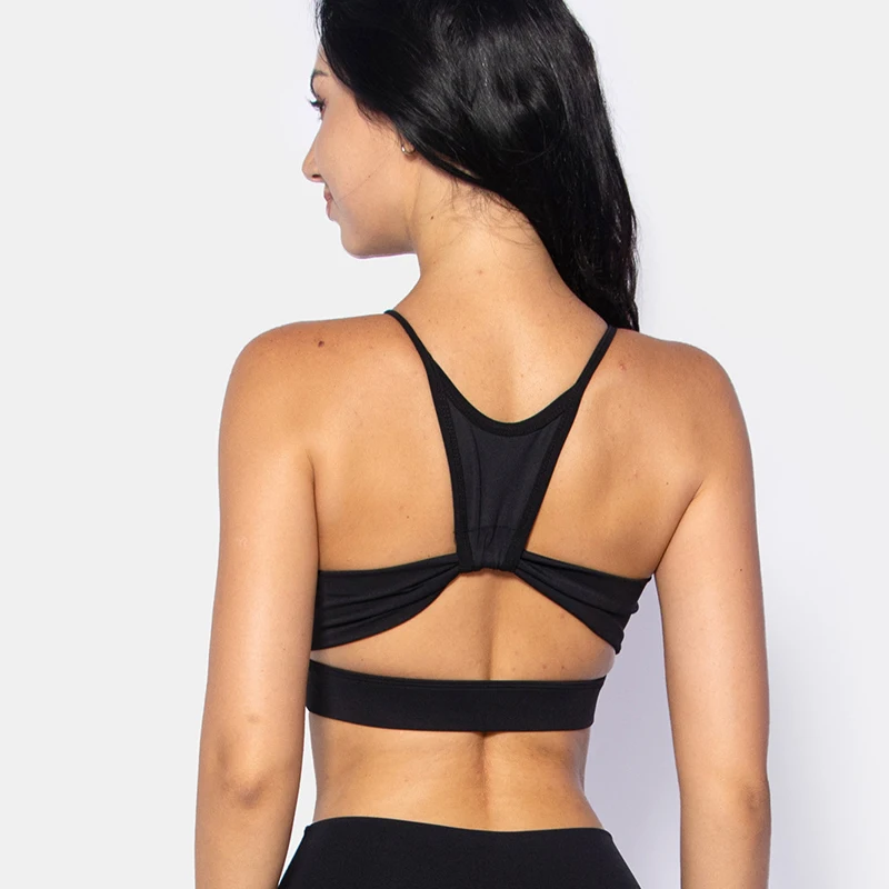 

Women Sport Bra Round Collar Bowknot Beauty Back Fintess Yoga GYM Vest 02JD83