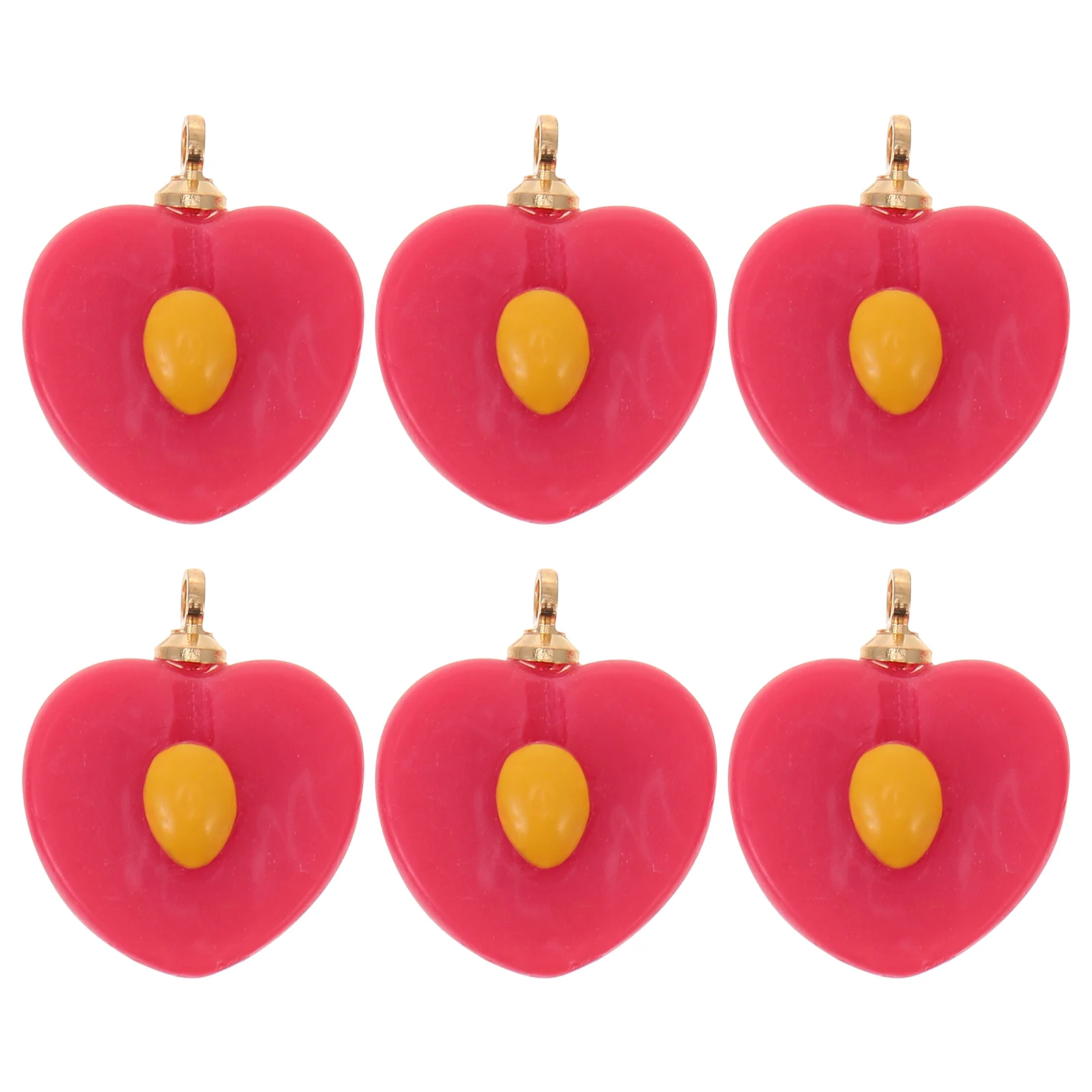 

6 Pcs Fruit Jewelry Charm Bracelets Beaded Pendants Punica Granatum Charms Decked Accessories Resin