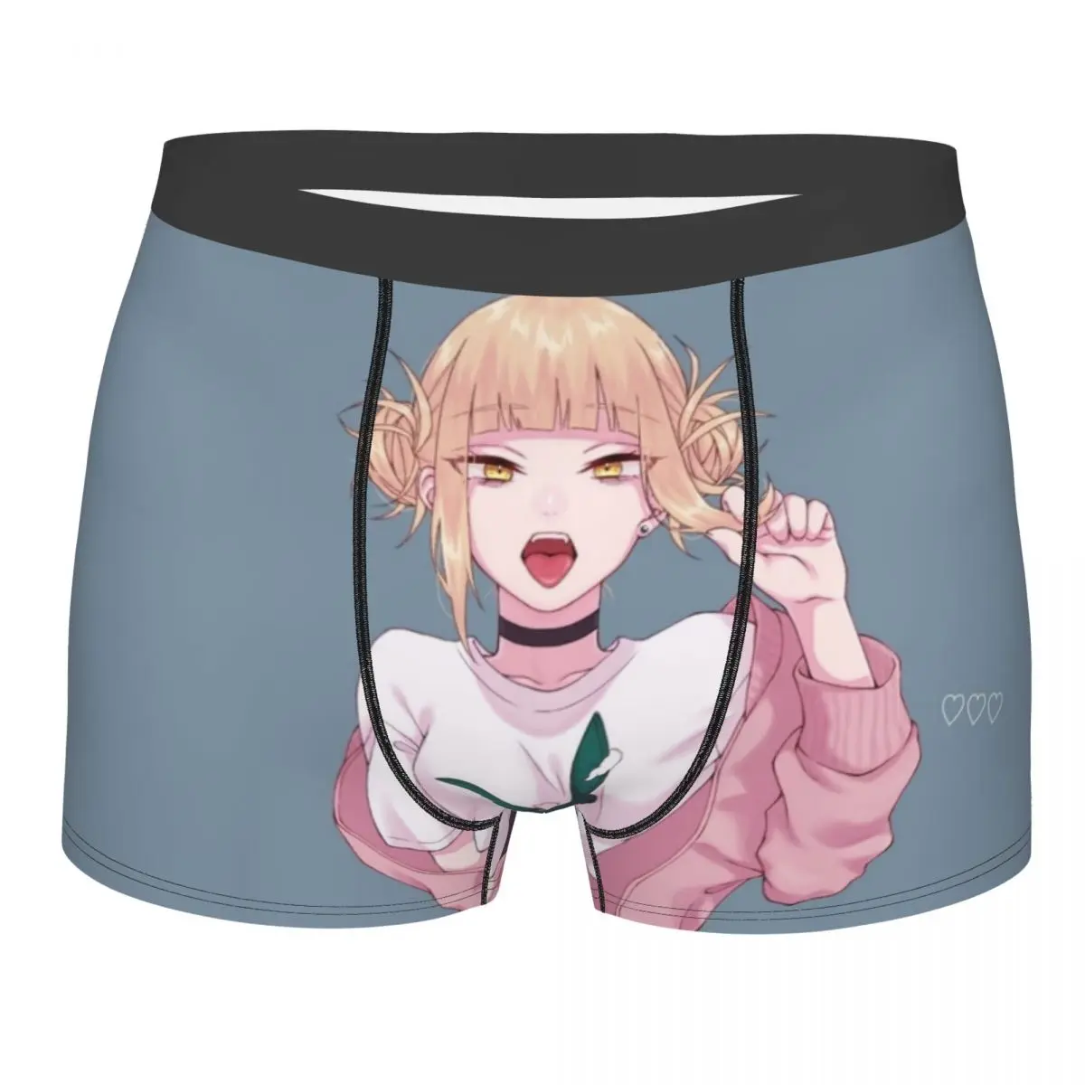 

Men's My Hero Academia Himiko Toga Underwear Funny Boxer Shorts Panties Male Breathable Underpants Plus Size