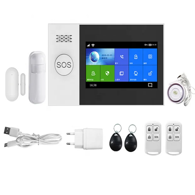 2022 Hottest 433MHz Tuya APP Smart WiFi GSM Safe House Home Security 4G System Compatible With Alexa Google Home IFTTT
