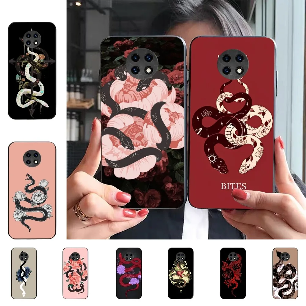

Beautiful Floral Snake Phone Case For Redmi 5 6 7 8 9 10 plus pro 6 7 8 9 A GO K20 K30 K40 pro plus F3 Fundas