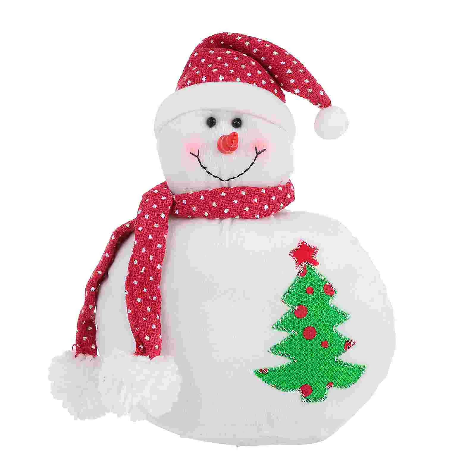 

1pc Christmas Theme Adorable Fabric Snowman Desktop Ornament