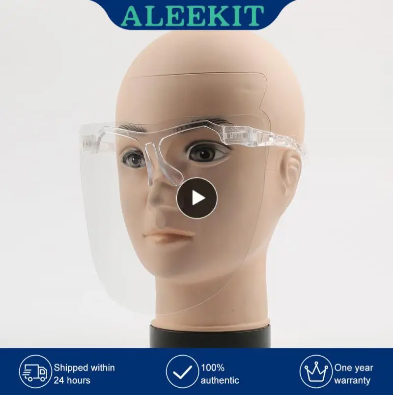 

1~10PCS 2020 New Fashion One-piece Oversized Lens Glasses Transparent Protective explosion-proof lens Mask 64g